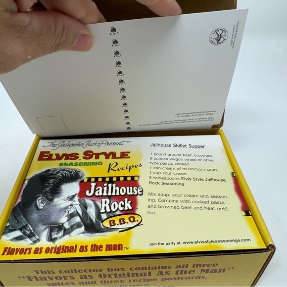 Rare! Collector Box Of 3 Elvis Style BBQ Seasoning New in Box - Picture 8 of 11